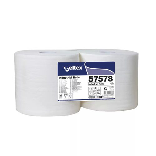 CELTEX SUPERLUX IPARI TÖRLŐ, 3 RÉTEG, CELLULÓZ, 24X34CM, 500 LAP, 2 TEKERCS/ZSUGOR