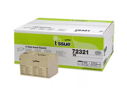 CELTEX E-TISSUE V2 HAJTOGATOTT KÉZTÖRLŐ, 2 RÉTEG, 21,5X21CM, 15X200AP/KARTON