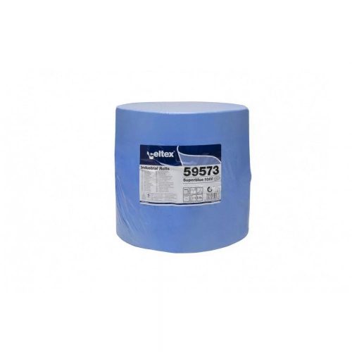 CELTEX SUPERBLUE 1000 IPARI TÖRLŐ CELLULÓZ, KÉK, 3 RÉTEGŰ, 360M, 1000 LAP, 36X36CM, 1 TEKERCS/ZSUGOR